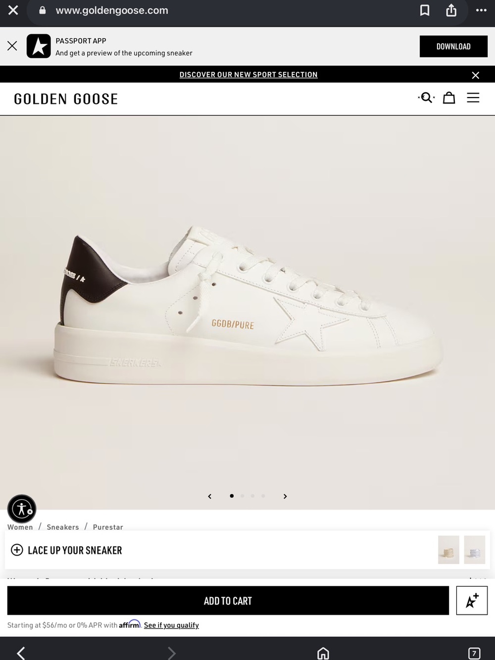 Golden Goose White Leather Sneakers with Black Heel Tab - Picture 3 of 12